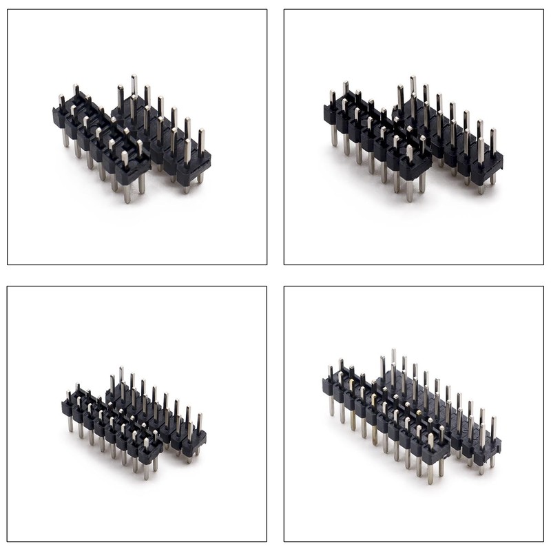 Yoeruyo Pin Headers 2.54mm Header Connector Kit, 2 Row Male