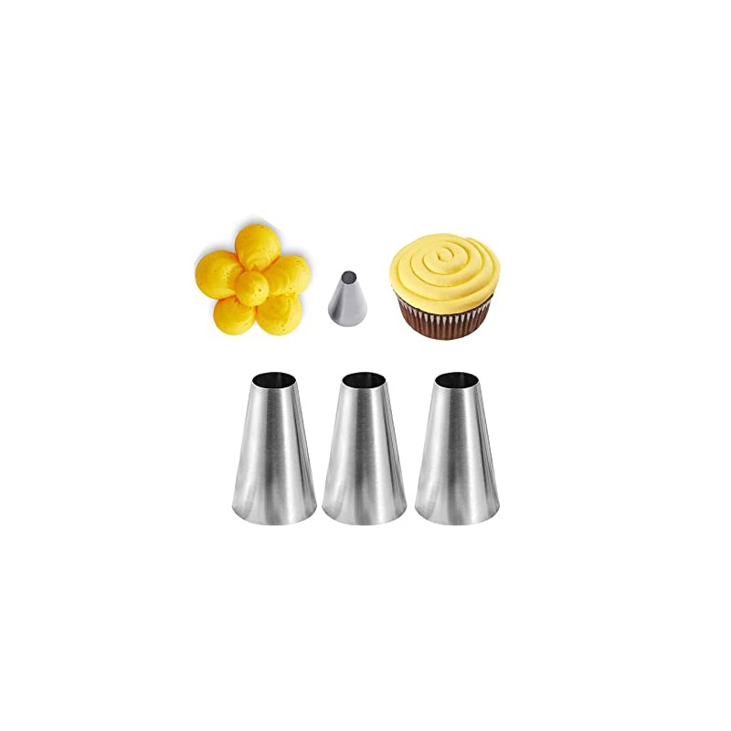 Round Nozzle for Macarons,Round Piping Nozzle#12,8mm,3 Pcs