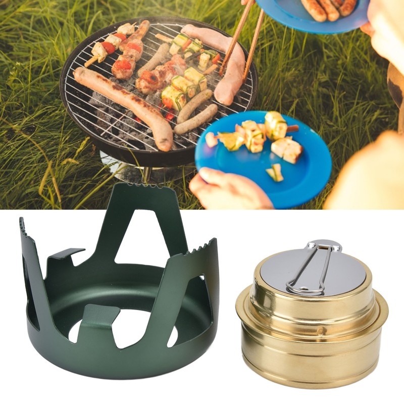 Camping Stove Windproof Vaporizable Portable Liquid Spirit Stove with Stand