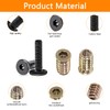 AvrestYPT 71Pcs 1/4"-20 Threaded Insert Kit - 34 x 3/4"