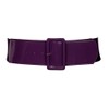 eVogues Women's Wide Patent Leather Fashion Belt Purple - One