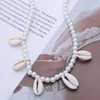 Cimenexe Bohemian Pearl Shell Choker Necklace Round Pearl Necklace Cauri