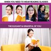 FEIVSN 3-Pack Rimless Reading Glasses For Women, Lightweight Spring Hinge
