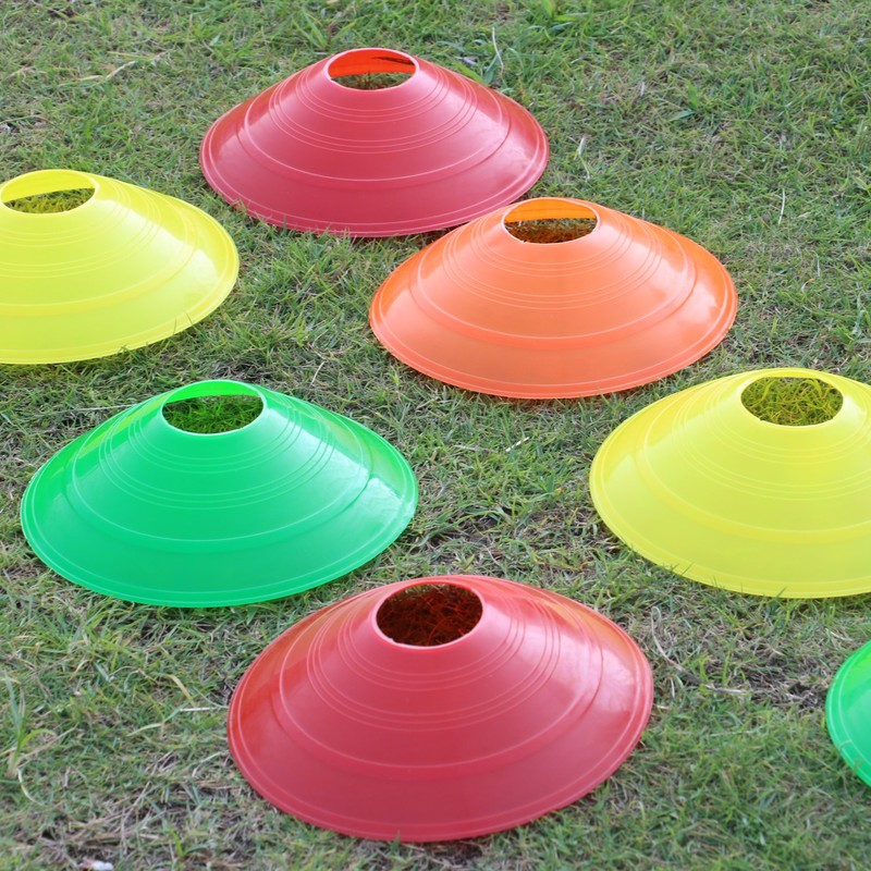 TRIXES Pack of 20 Sports Marker Cones Multicoloured Football Sports