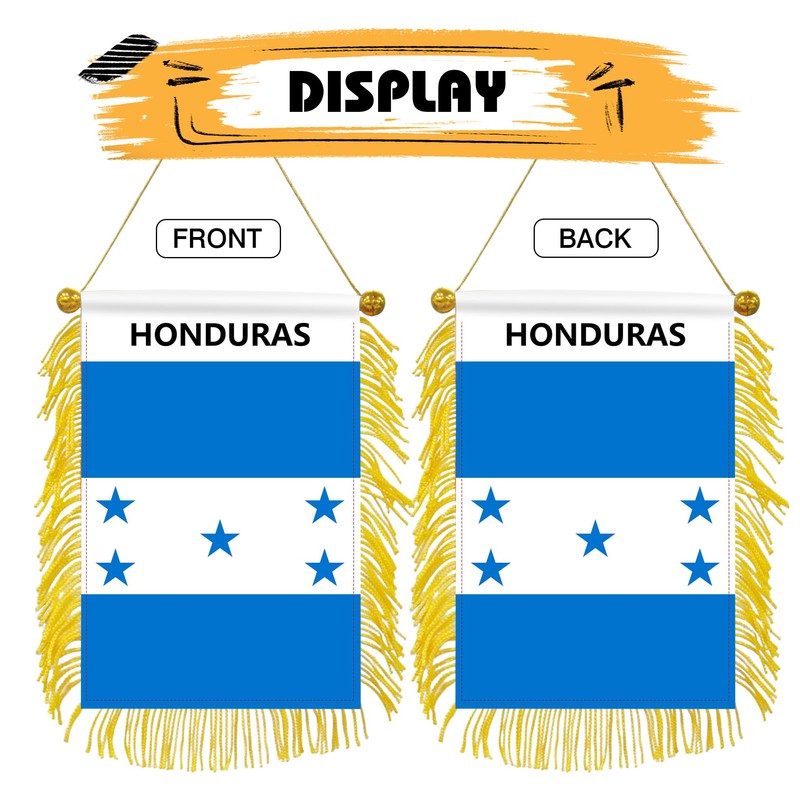 3 Pack 3.94x5.91 Inches Honduras Mini Country Flag Hanging Banner