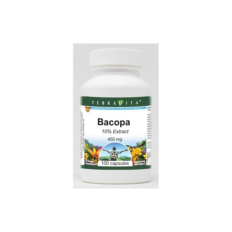 Bacopa 10% - 450 mg (100 Capsules, ZIN: 519072) -