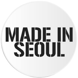 Made in Seoul - 10 Pack Circle Stickers 3 Inch - South Korea Korean Pride