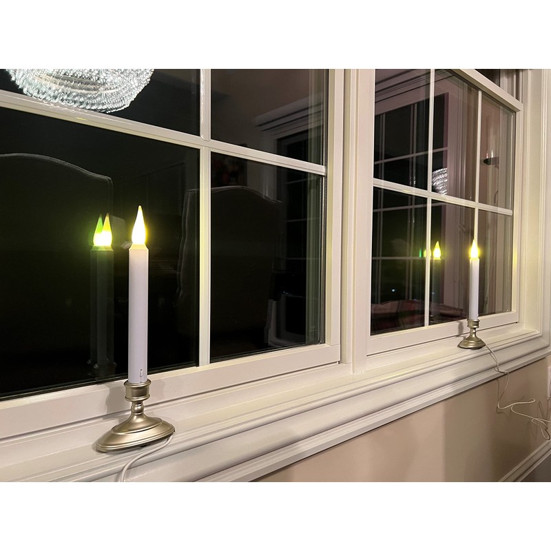 612 Vermont LED Electric Window Candles with Sensor Dusk to