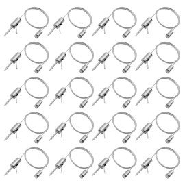 20 Pack 3ft Hexagon Garage Lights Suspension Cables Kit for Hexagon LED Lights Adjustable Steel Hanging Chains Per Strip Load Capacity 6.6Ib, Light Suspension Kit for LED Panel Aquarium Lights (20)