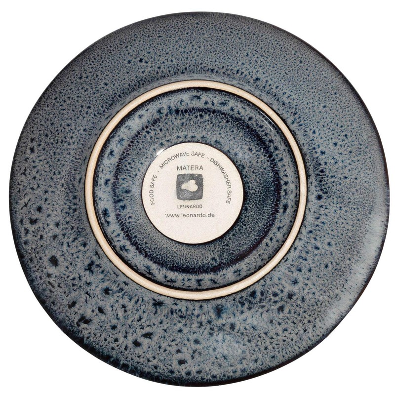 LEONARDO HOME 18590 Matera Ceramic Saucer 15 cm Anthracite, Charcoal