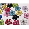 100 Pcs Deco Parts Flower 10mm Bling Rhinestone Nail Flower