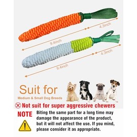 Juguetes masticables para perros para aburrimiento, juguetes dentales de limpieza de dientes, juguetes de cuerda para perros, juguetes de zanahoria y 