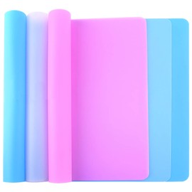 FEPITO 3PCS A3 Extra Large Silicone Sheet for Crafts Jewelry Casting Molds, Multipurpose Silicone Mat, Reusable, Heat Resistant, Food Grade Placemat