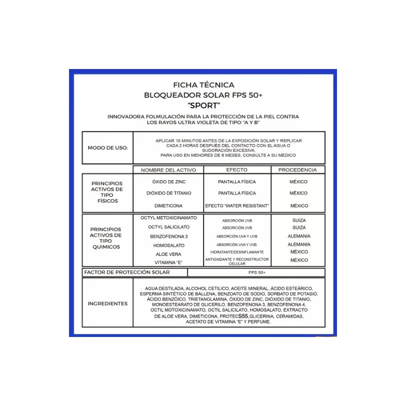 Protectone Granel Bloqueador Solar Fps 50+ Sport 1l
