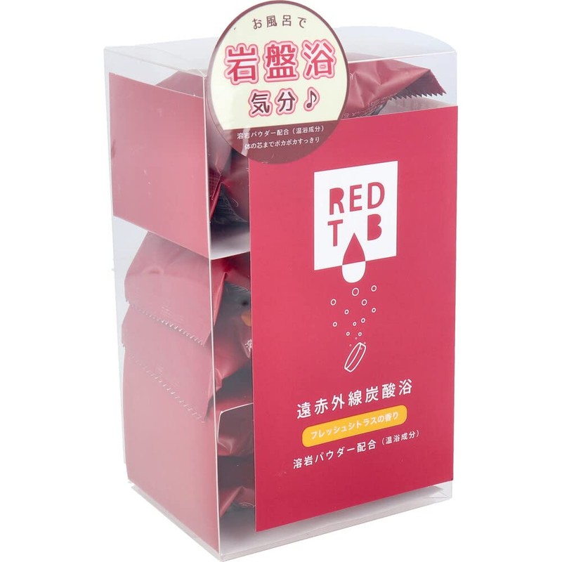 Health Bath Salts REDTAB Far Infrared Carbonated Bath, Fresh Citrus