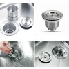 2PCS Stainless Steel Kitchen Sink Strainer W/ Filter Basket Drain
