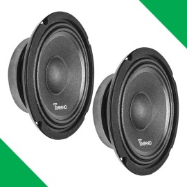 TIMPANO AUDIO (2) 6.5" MIDBASS TIMPANO 600W TPT-MB6-4 SLIM 4 OHM CAR PRO AUDIO SPEAKERS - PAIR