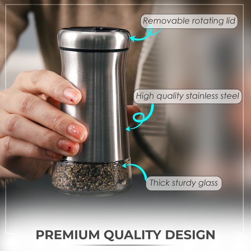 Pepper Shaker or Salt Shaker with Adjustable Pour Holes -