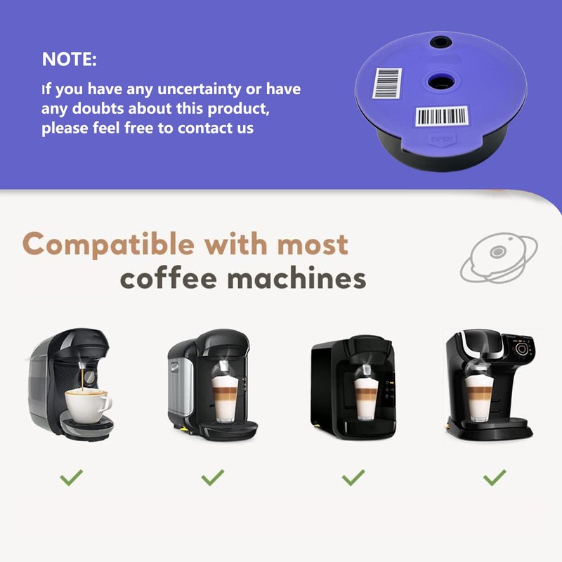 Rueable Coffee Pod 220ML with Silicone Lid Refillable Coffee Pods