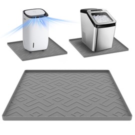 Portable Air Conditioner Silicone Mat with Raised Edges, 19.7''x19.7''x0.4'' – Waterproof Pad to Prevent Leaks & Floor Damage – Ideal for Ice Makers, Humidifiers, Mini Fridges & Electrical Appliances