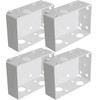 WhyHKJ 4PCS Blind Headrail Brackets 2x2.5 Inch Roller Shutter Fittings