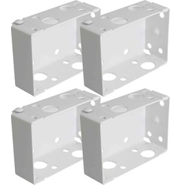 WhyHKJ 4PCS Blind Headrail Brackets 2x2.5 Inch Roller Shutter Fittings Curtain Box Mounting Code High Profile Blind Brackets for Curtains Shade Mounting Fittings White
