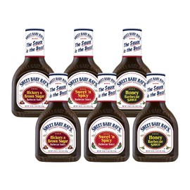 Sweet Baby Ray's Variety 3 Pack Honey Barbecue Sauce Hickory & Brown Sugar BBQ Sauce Sweet 'n Spicy BBQ Sauce,18 Ounce, Pack of 3 for Flavorful Grilling and Culinary Adventures Galore (Variety Pack)