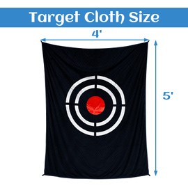 Doubleriver Golf Target Cloth for Net Replacement - 5X4FT Indoor/Outdoor Practice Target