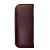 Calabria Slip-In Eye Glasses Case w/Plastic Pocket Clip Faux Leather