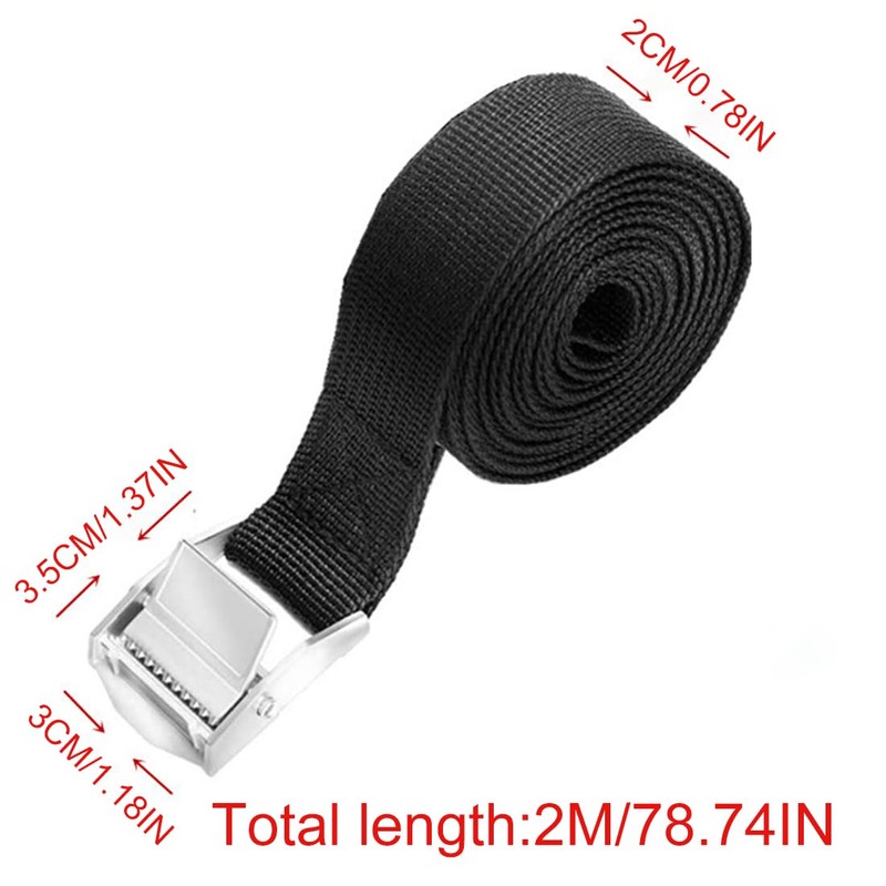 JTKREW 2 x 2 m lashing straps, zinc alloy snap