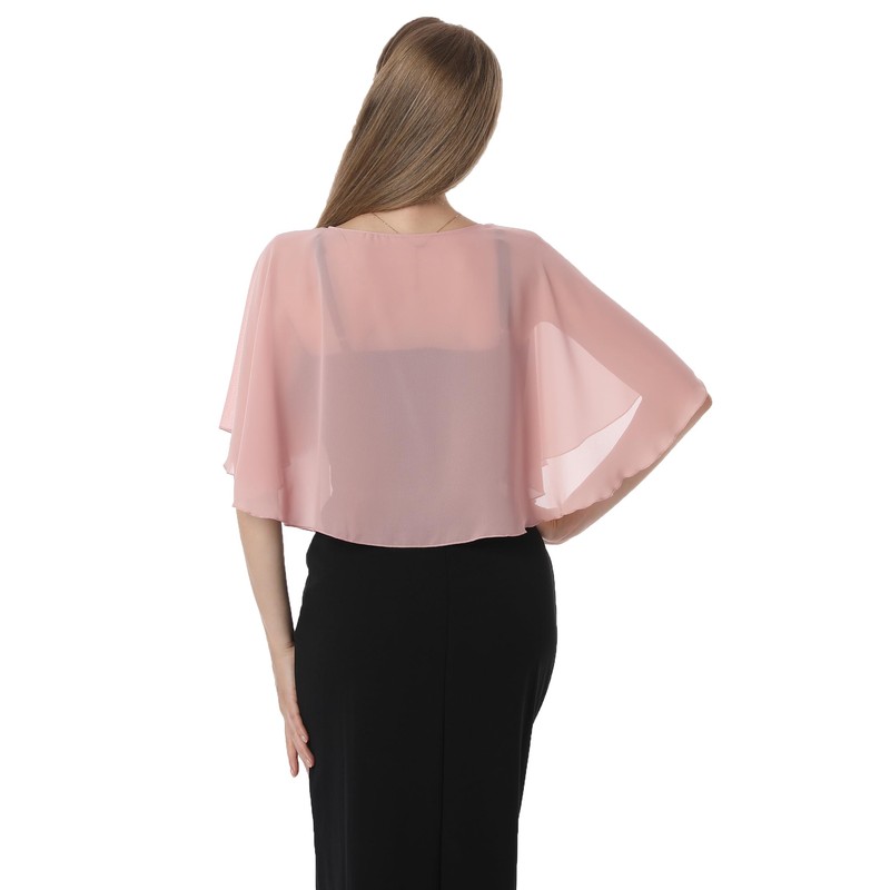 Chiffon Capelet Soft capes Shawls and Wraps for Evening Dress