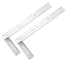 2 PCS Combination Square, 12 Inch Square Tool Adjustable Set Square Speed Square Angle Ruler Multifunctional Measuring Tool for Accurate and Adjustable Woodworking Measurement