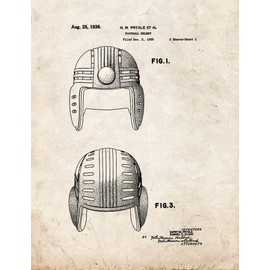 Football Helmet Patent Print Old Look (20" x 24") M10332