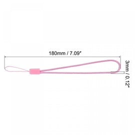 sourcing map Universal Nylon Cord Lanyards, 18cm Soft Woven Hand Wrist Strap String for Bottle, Flashlight, Cellphone, Pink Pack of 20