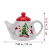Housoutil Christmas Tree Teapot, Christmas Teapot with Handle, Ceramic Christmas