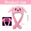 Hat with Movable Ears, Ear Rabbit Hat LED, Movable Ears