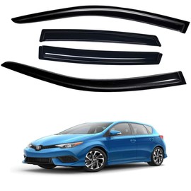 AUTOTOP 4PCS Window Visors Vent Deflectors Sun Rain Guards Fit 2016-2018 Scion iM & Toyota Corolla iM