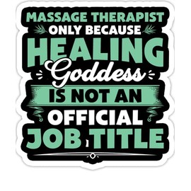 eden tee Massage Therapy Women Cute Massage Therapist Saying- 4x3 Vinyl Stickers, Laptop Decal, Water Bottle Sticker (Set of 3)