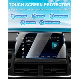 Karltys 2 Pack Screen Protector for Chevy Tahoe/Suburban & GMC Yukon Accessories 2021-2025 10.2-Inch Touchscreen, 9H Hardness Tempered Glass Car Radio Screen Cover Anti Fingerprint Anti Glare