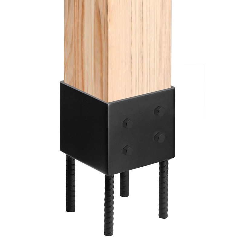 6x6 Post Base, Post Bracket Ground Spike for Concrete Deck