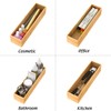 Bambloom Bamboo Kitchen Drawer Organizer, Wooden Storage Box for Utensil
