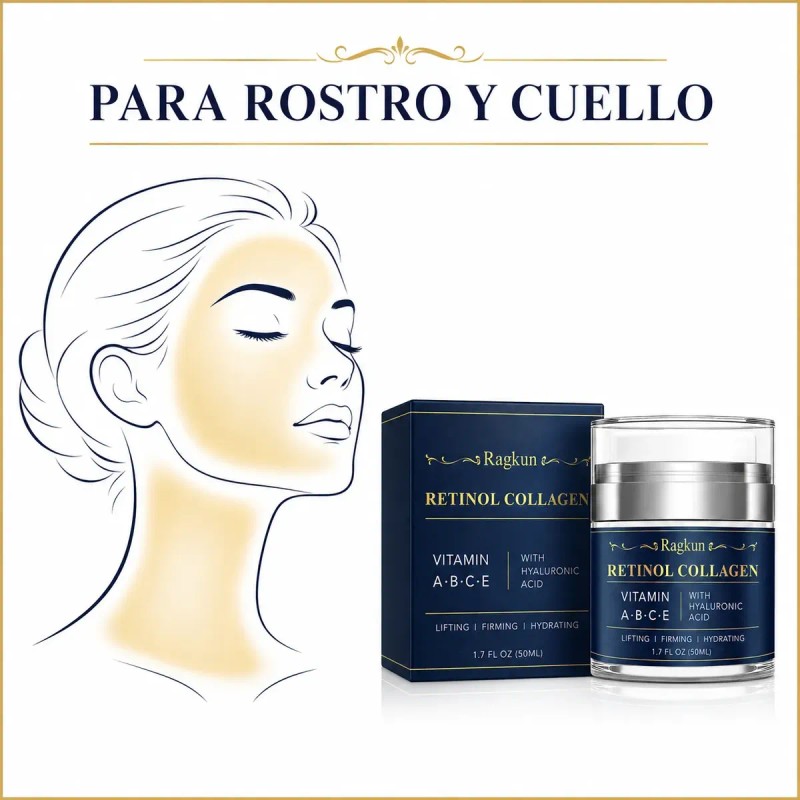 Crema Antiarrugas 50ml, Con Retinol Y Ácido Hialurónico