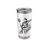 Panda Playing Badminton Player Shuttlecock Stainless Steel Insulated Tumbler