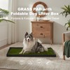 HQ4US 4LEGS Dog Grass Pad with Foldable Dog Litter Box,