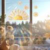 HDGSAFD 1 Set Sun Window Stickers, Colourful Window Stickers, Window