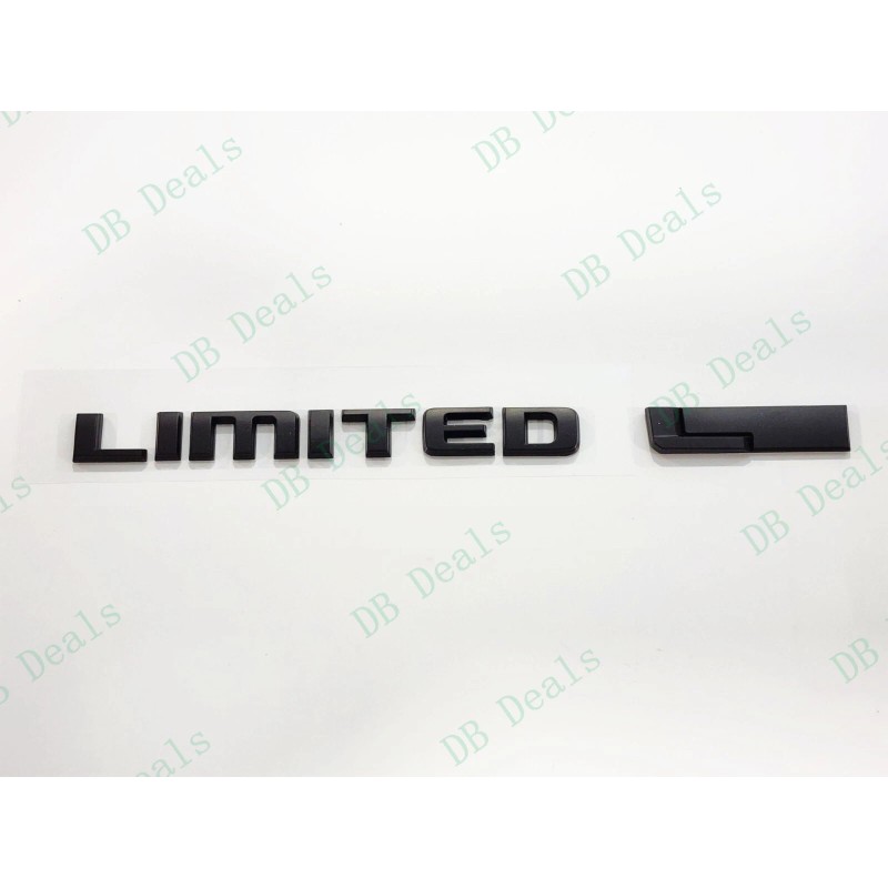 Grand Cherokee Matte Black Rear Limited & L Emblems Badge