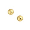 Simple Classic Style Hollow Childrens Round Ball Stud Earrings 14K