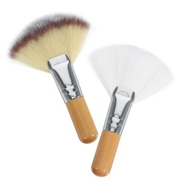 Ipetboom Set of Makeup Brushes for Loose Powder and Setting Soft Bristles for Blush and Highlighting for Face