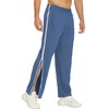Deyeek Mens Tear Away Basketball Pants Side Zippers Snap Full
