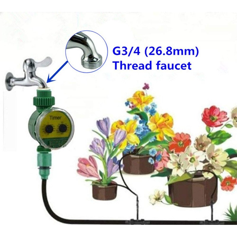 unbrand Electronic Garden Water Timer Digital Solenoid Valve Irrigation Sprinkler